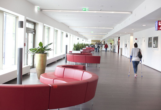 Ekologické pokoje hamburské diakonické kliniky s minimem emisí díky fermacell greenline